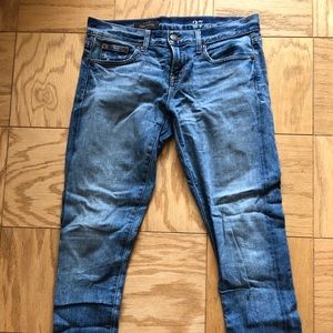 jcrew mid rise toothpick ankle jean size 27